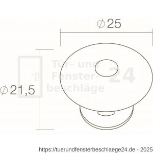 Intersteel Living 8479 Möbelknopf rund Sonne 25 mm Messing brüniert - D26004147 - afbeelding 2