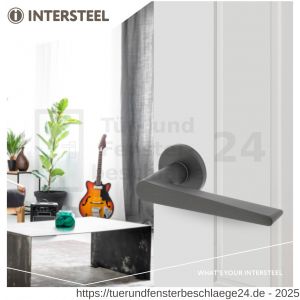 Intersteel Living 0465 Türdrücker Tiga mit Rosette 49x7 mm grau - D26009973 - afbeelding 2