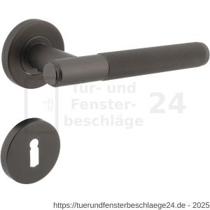 Intersteel Living 1269 Türdrücker Rombo auf Rosette 53x8 mm mit BB Rosetten anthrazitgrau - D26010355 - afbeelding 1