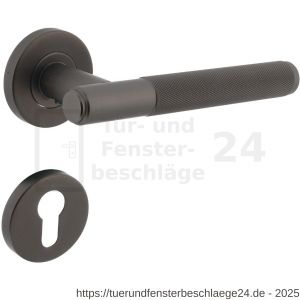 Intersteel Living 1269 Türdrücker Rombo auf Rosette 53x8 mm mit PZ Rosetten anthrazitgrau - D26010356 - afbeelding 1