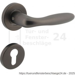 Intersteel Living 1281 Türdrücker Jupiter auf Rosette 53x8 mm mit PZ Rosetten anthrazitgrau - D26010368 - afbeelding 1