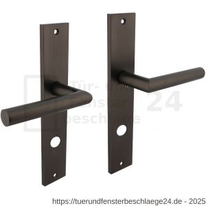 Intersteel Living 1743 Türdrücker Bastian auf Schild 245x45 mm RZ 78 mm anthrazitgrau - D26010419 - afbeelding 1