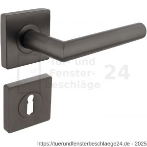 Intersteel Living 1747 Türdrücker Bastian auf Rosette 55x55x10 mm mit BB Rosetten anthrazitgrau - D26010807 - afbeelding 1