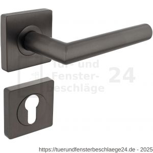 Intersteel Living 1747 Türdrücker Bastian auf Rosette 55x55x10 mm mit PZ Rosetten anthrazitgrau - D26010808 - afbeelding 1