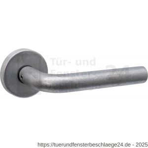 Intersteel 0570 Türgriff Luzern auf Rosette verdeckt 53x10 mm edelstahl vibriert - D26010865 - afbeelding 1