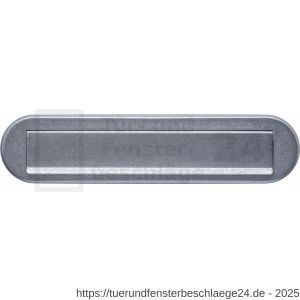 Intersteel 4000 Briefeinwurf oval 340x80 mm mit Klappe-Regenrand edelstahl vibriert - D26010843 - afbeelding 1