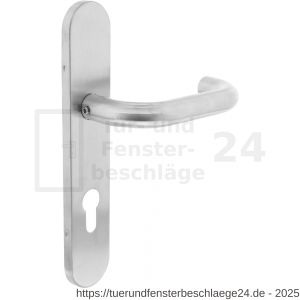 Intersteel Living 1295 Türdrücker Rund auf Schild mit Profilzylinder-Lochung 72 mm Edelstahl gebürstet - D26005656 - afbeelding 1