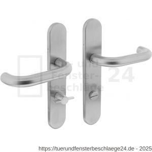 Intersteel Essentials 1295W Türdrücker Rund auf Schild mit Toiletten- und Badezimmerverriegelung 78 mm Edelstahl gebürstet - D26010726 - afbeelding 1