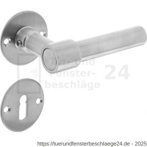 Intersteel Living 1670 Türdrücker L/L-model auf Rosette 50x2 mm mit BB-Rosetten Edelstahl gebürstet - D26010683 - afbeelding 1