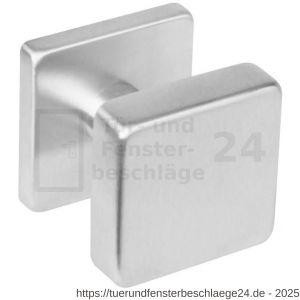 Intersteel Essentials 2246 Haustürknopf auf Rosette 53x53x10 mm für Wechselgarnitur Edelstahl gebürstet - D26001967 - afbeelding 1