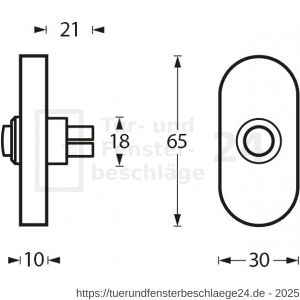 Intersteel Essentials 3990 Türklingel oval 65x30x10 mm Edelstahl gebürstet - D26007293 - afbeelding 2