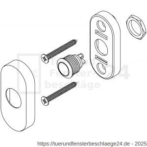 Intersteel Essentials 3990 Türklingel oval 65x30x10 mm Edelstahl gebürstet - D26007293 - afbeelding 3