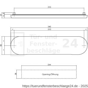 Intersteel Exclusives 4000 Briefkasten oval verdeckt nach außen öffnend Edelstahl gebürstet - D26007311 - afbeelding 2