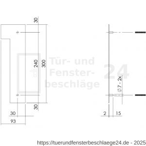 Intersteel Living 4021 Hausnummer 1 XL Höhe 30 cm Edelstahl gebürstet - D26009262 - afbeelding 2