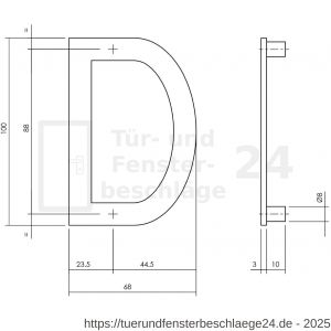 Intersteel Essentials 4026 Hausbuchstabe D 100 mm Edelstahl gebürstet - D26002211 - afbeelding 2