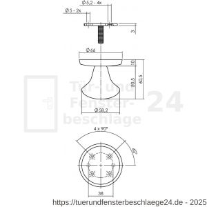 Intersteel Essentials 4057 Haustürset Schutzbeschlag SKG*** rund Rosette Edelstahl gebürstet mit Kernziehschutz - D26008662 - afbeelding 5