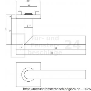 Intersteel Essentials 4057 Haustürset Schutzbeschlag SKG*** quadratisch Rosette Edelstahl gebürstet mit Kernziehschutz - D26008663 - afbeelding 2