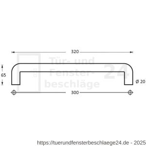 Intersteel Essentials 4332 Stoßgriffe gebogen 320 mm Edelstahl gebürstet - D26006129 - afbeelding 2
