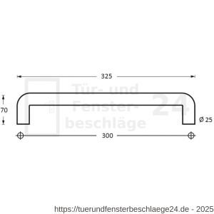 Intersteel Essentials 4333 Stoßgriffe gebogen 325 mm Edelstahl gebürstet - D26006131 - afbeelding 2