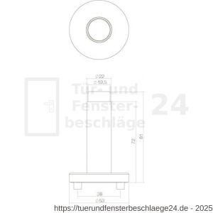 Intersteel Essentials 4421 Türstopper Wandmontage Edelstahl gebürstet - D26007394 - afbeelding 2