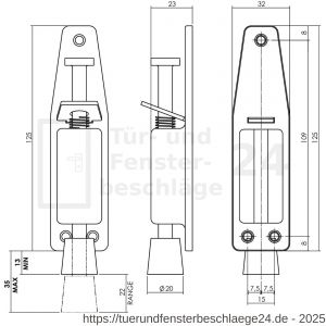 Intersteel Essentials 4440 Türfeststeller 142 mm Edelstahl gebürstet - D26007236 - afbeelding 2