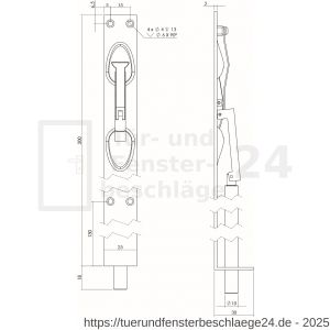 Intersteel Essentials 4520 Verriegelung 300 mm Edelstahl gebürstet - D26007273 - afbeelding 2