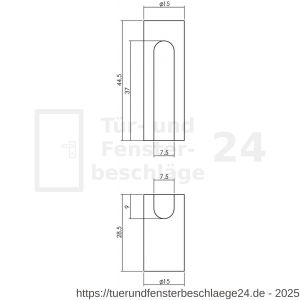 Intersteel Living 4540 Zierhülse Edelstahl gebürstet - D26007213 - afbeelding 2