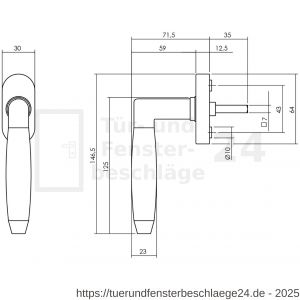Intersteel Living 6156 Fenstergriff Kombination Edelstahl gebürstet - D26010130 - afbeelding 2