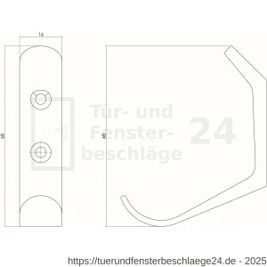 Intersteel Living 6950 Kleiderhaken 56 mm Edelstahl gebürstet - D26007776 - afbeelding 2