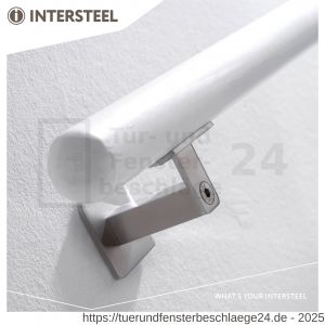 Intersteel Living 7300 Handlaufhalter runde Auflage mit Stockschraube Eckig Edelstahl gebürstet - D26007788 - afbeelding 2