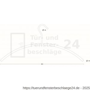 Intersteel Essentials 7380 Kleiderbügel Edelstahl gebürstet - D26007755 - afbeelding 2