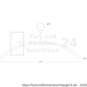 Intersteel Essentials 7380 Kleiderbügel feststehender Öse Edelstahl gebürstet - D26003888 - afbeelding 2