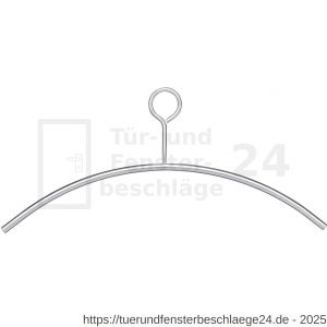 Intersteel Essentials 7380 Kleiderbügel feststehender Öse Edelstahl gebürstet - D26003888 - afbeelding 1