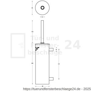 Intersteel Essentials 7626 WC-Bürstenset Edelstahl gebürstet - D26007889 - afbeelding 2