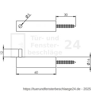 Intersteel Essentials 7634 Handtuchhaken Einzelhaken Edelstahl gebürstet - D26007760 - afbeelding 2