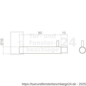 Intersteel Essentials 7634 Handtuch- und Kleiderhaken Türstopper Edelstahl gebürstet - D26007758 - afbeelding 2