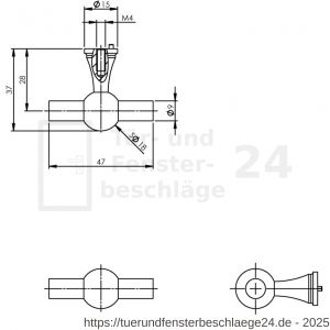 Intersteel Essentials 8510 Möbelknopf Edelstahl gebürstet - D26007864 - afbeelding 3