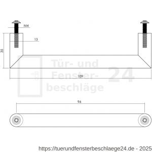Intersteel Essentials 8926 Möbelgriff 109 mm Edelstahl gebürstet - D26007807 - afbeelding 2