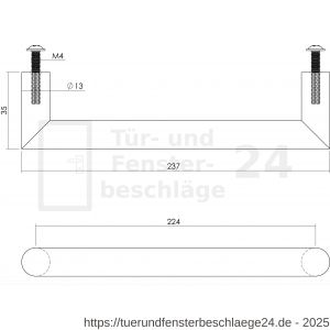 Intersteel Essentials 8926 Möbelgriff 237 mm Edelstahl gebürstet - D26007813 - afbeelding 2