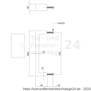 Intersteel Essentials 8927 Möbelgriff Rechteck 205 mm Edelstahl gebürstet - D26004529 - afbeelding 2