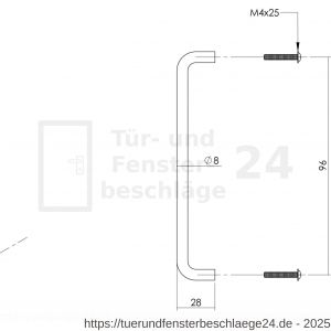 Intersteel Essentials 8976 Möbelgriff 104 mm Edelstahl gebürstet - D26007805 - afbeelding 2