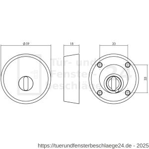 Intersteel Living 3755 Sicherheitsrosette SKG*** für Aufschraubschlösser mit Kernziehschutz Messing Titan PVD - D26009284 - afbeelding 2