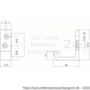 Intersteel Living 6910 Kleiderhaken 40 mm diagonal Aluminium - D26003916 - afbeelding 2
