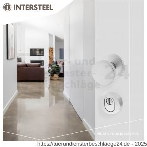 Intersteel Living 3929 Haustürknopf rund 55 mm einseitige Montage Aluminium - D26008852 - afbeelding 3