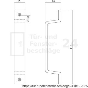 Intersteel Living 8725 Handgriff 110 mm Aluminium F1 - D26004256 - afbeelding 2