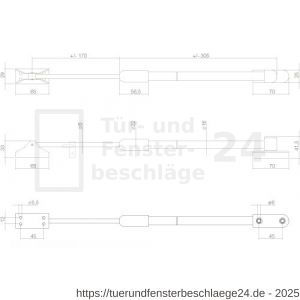 Intersteel Essentials 5671 Fensterfeststeller nach außen öffnend schwer grau - D26003839 - afbeelding 2