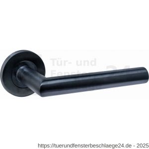 Intersteel Essentials 1021 Türdrücker Q 01 auf Rosette verdeckt 52x6 mm PVD schwarz - D26010949 - afbeelding 1