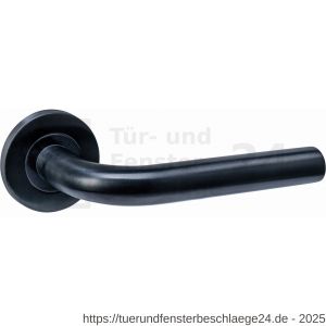 Intersteel Essentials 1022 Türdrücker Q 02 auf Rosette verdeckt 52x6 mm PVD schwarz - D26010954 - afbeelding 1