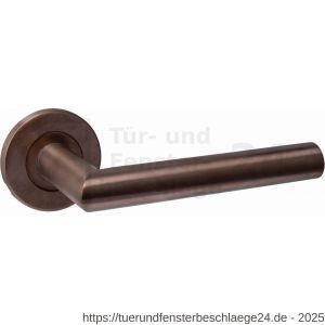 Intersteel Essentials 1021 Türdrücker Q 01 auf Rosette verdeckt 52x6 mm PVD bronze - D26010952 - afbeelding 1