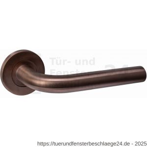 Intersteel Essentials 1022 Türdrücker Q 02 auf Rosette verdeckt 52x6 mm PVD bronze - D26010957 - afbeelding 1